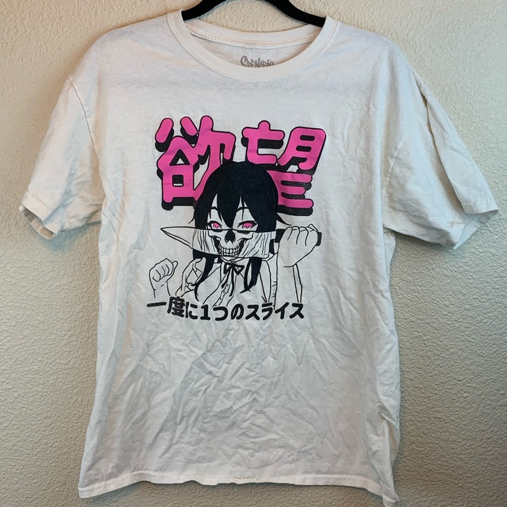 Spencer’s one slice at a time sz L casual grunge nerd goth punk